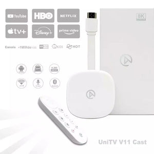 Aparelho UniTV V11 cast 8K Liberador de Canais